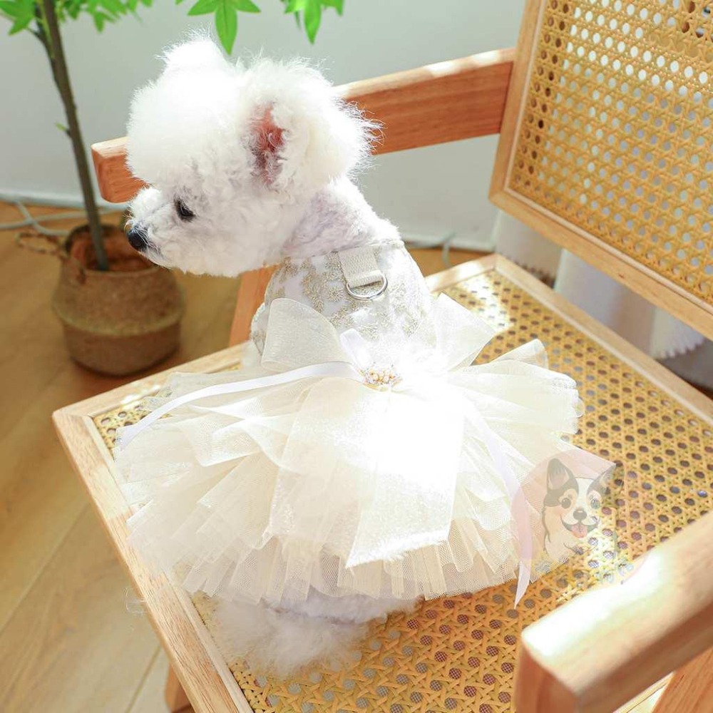 🧚‍♀️寵物婚紗🧚‍♀️ 狗狗衣服 寵物衣服 狗衣服 狗狗婚紗 狗婚紗 狗狗禮服 小狗衣服 貴賓比熊馬爾濟斯博美臘腸衣服-細節圖6