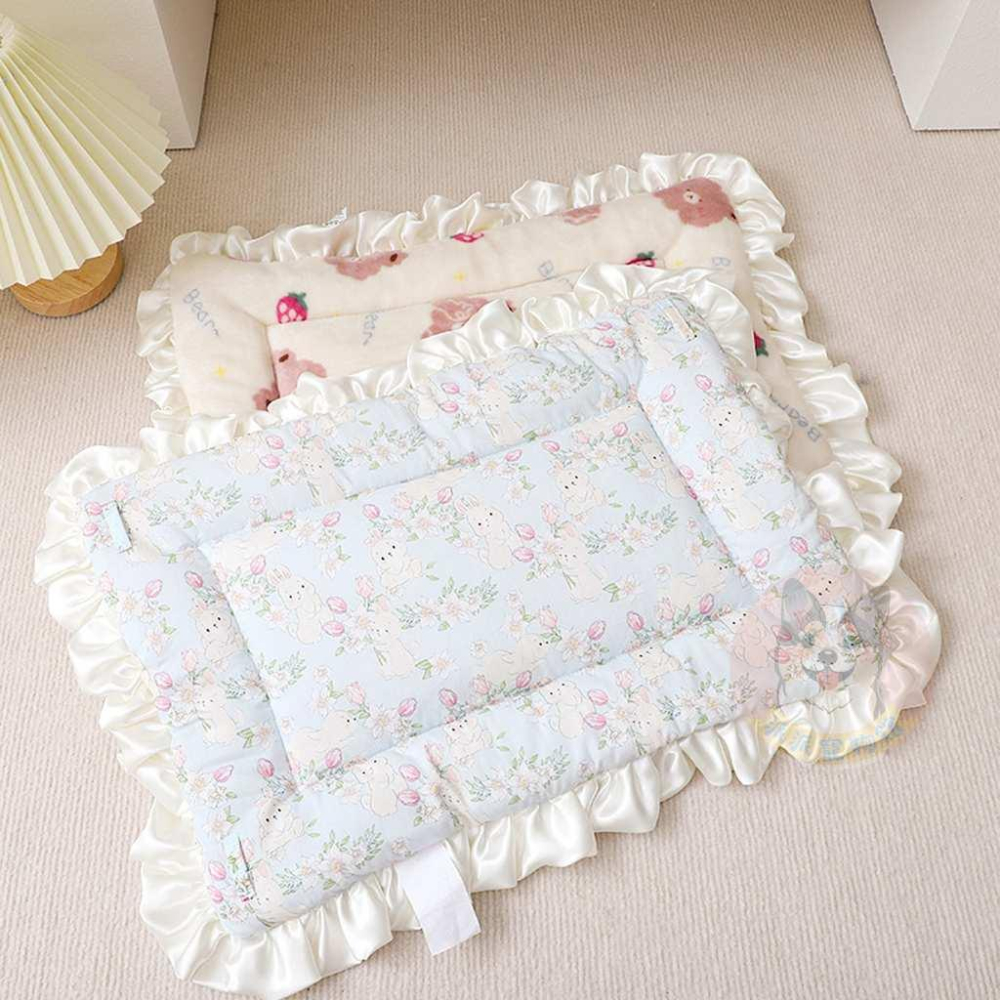 ✨雙面兩用✨ 花邊墊子 寵物墊子 狗狗墊子 狗墊子 貓咪墊子 貓墊子 狗窩 貓窩 寵物睡墊 狗墊貓墊寵物窩墊毛毯法蘭絨-細節圖6