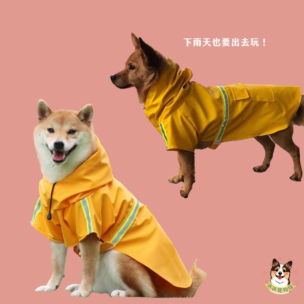 斗篷雨衣👍👍 寵物雨衣 狗狗雨衣 狗雨衣 柴犬雨衣 柯基雨衣 寵物衣服 狗衣服 反光雨衣 大狗雨衣寵狗狗用品物用品狗狗-細節圖5