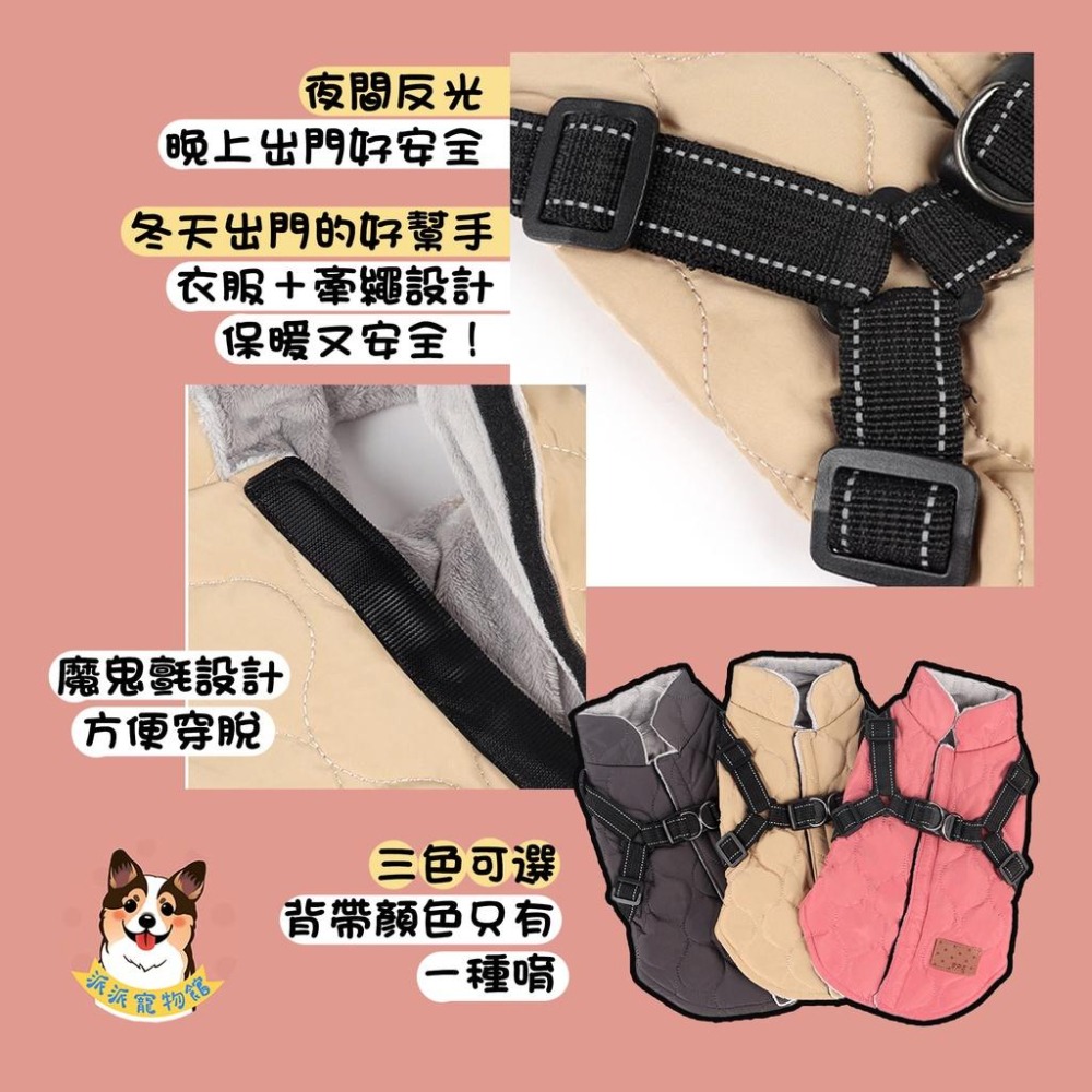 可牽式👍 狗狗加厚背心🌟 狗衣服 狗狗衣服 寵物衣服 狗背心 狗狗背心 寵物背心 寵物胸背衣狗狗牽繩胸背帶寵物服飾狗衣-細節圖3