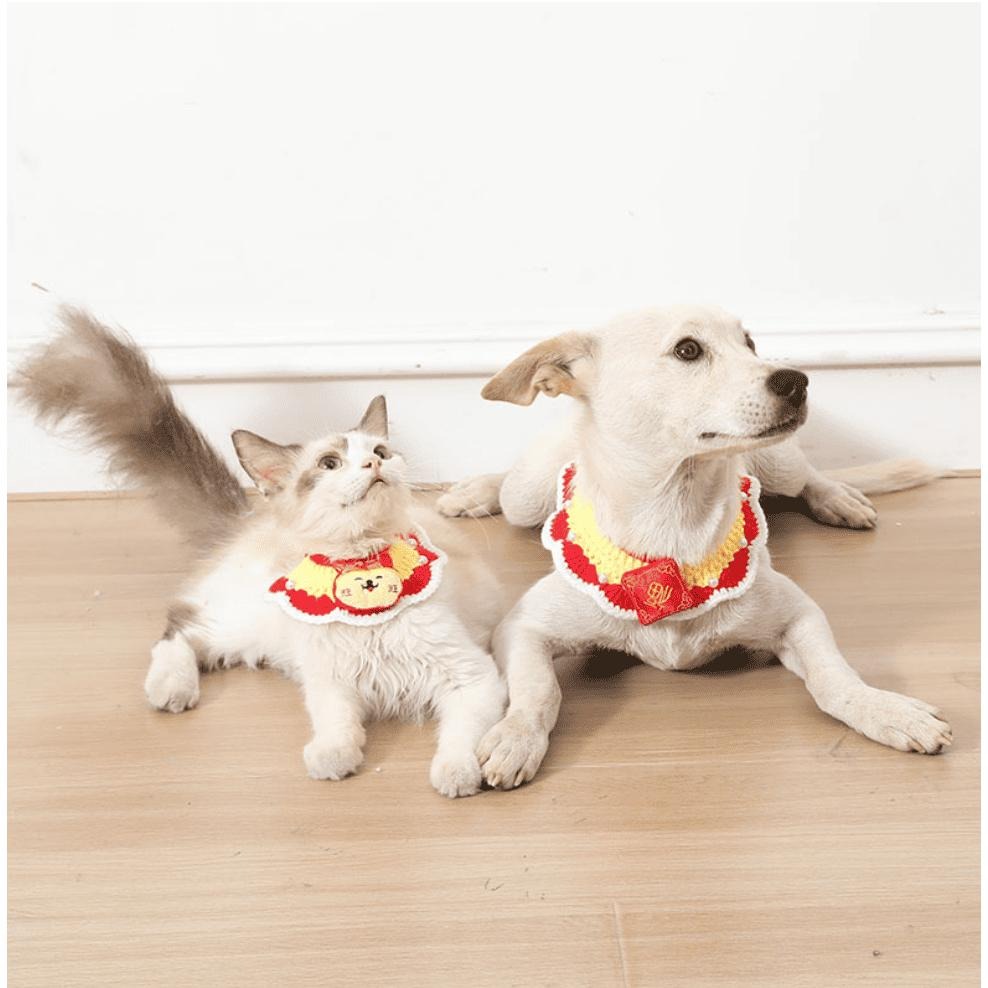 新年配件 寵物紅包袋 寵物配件 寵物過年 寵物圍巾 寵物項圈 狗狗紅包 貓項圈 紅包帽子福袋頸圈項鍊圍脖-細節圖7