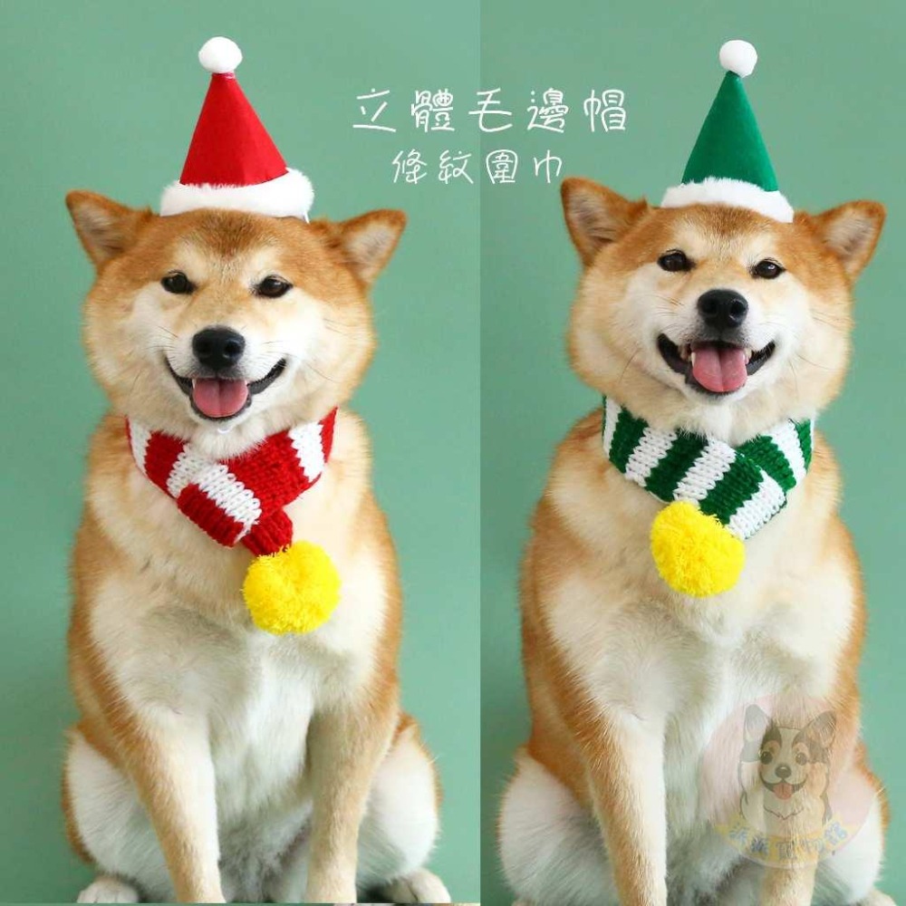 聖誕節🎄 狗狗帽子 狗狗口水巾 寵物帽子 寵物配件 寵物圍兜 寵物貓咪狗狗領巾 口水巾 變裝圍脖圍巾頸圈飾品裝飾聖誕帽-細節圖5