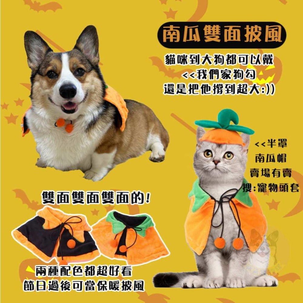 🪓萬聖節變裝🎃 寵物帽子 寵物領巾 寵物斗篷 寵物萬聖節 寵物披風 狗狗帽子 貓咪領巾 貓咪狗狗帽子 斗篷鈴鐺披風變裝-細節圖2