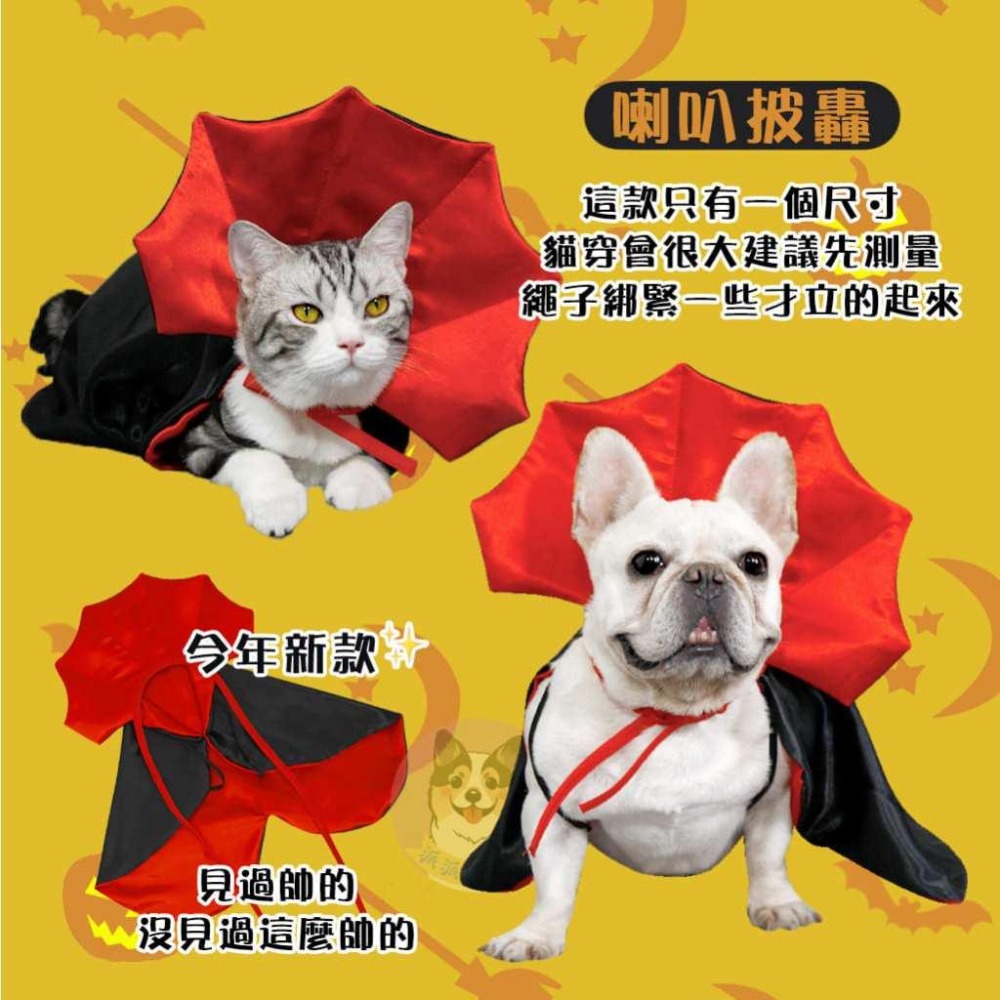 🪓萬聖節變裝🎃 寵物帽子 寵物領巾 寵物斗篷 寵物萬聖節 寵物披風 狗狗帽子 貓咪領巾 貓咪狗狗帽子 斗篷鈴鐺披風變裝-細節圖4