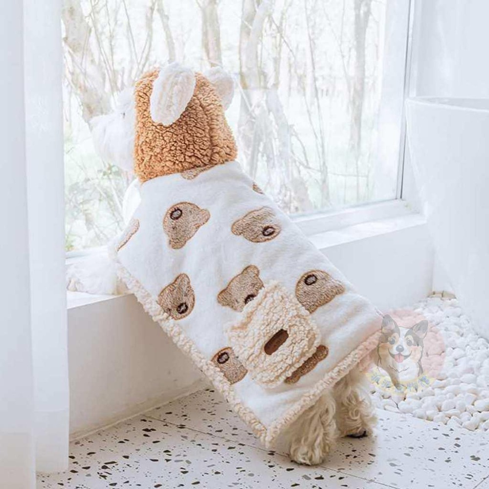 🐻熊熊斗篷🐻 寵物衣服 狗狗衣服 狗衣服 柯基衣服 寵物服飾寵物狗狗貓咪披風斗篷幼犬幼貓小中大型犬柴犬比熊貴賓貓咪衣服-細節圖6