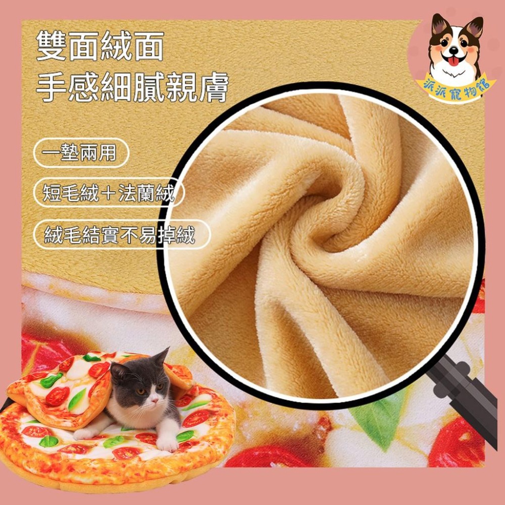 仿真食物墊子/毛毯🍕 寵物墊子 寵物毛毯 狗窩 狗狗睡墊 寵物墊 狗墊 貓窩 寵物睡墊寵物毯貓墊貓睡墊貓咪墊子狗狗地墊-細節圖2