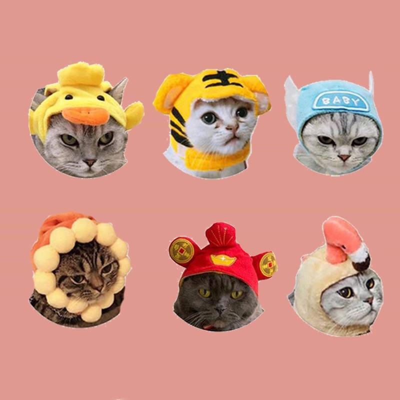 👼寵物造型頭套👼 狗帽子 貓帽 寵物帽 寵物配件 寵物頭套 貓咪頭套貓南瓜狗狗寵物帽子貓咪頭飾可愛招財貓財神爺天使萬聖節-細節圖8