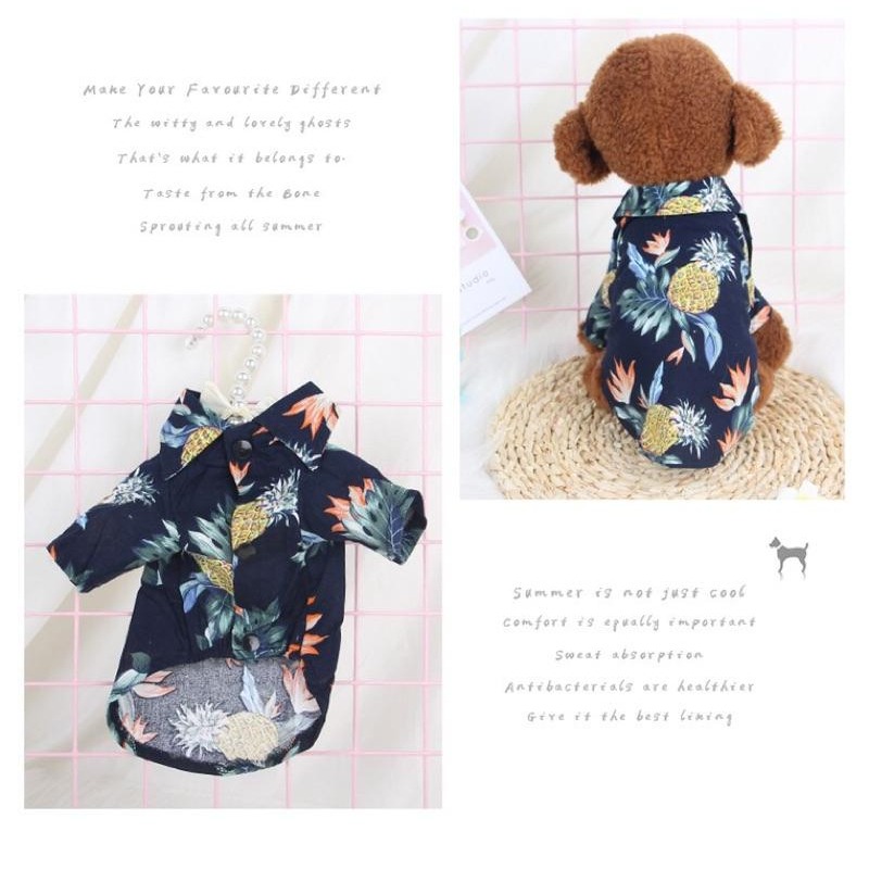 🍍夏威夷襯衫⛱️ 狗狗衣服 寵物衣服 狗狗襯衫 寵物服飾 狗襯衫 貴賓狗博美比熊吉娃娃衣服 貓咪衣服 狗衣服 寵物襯衫-細節圖3