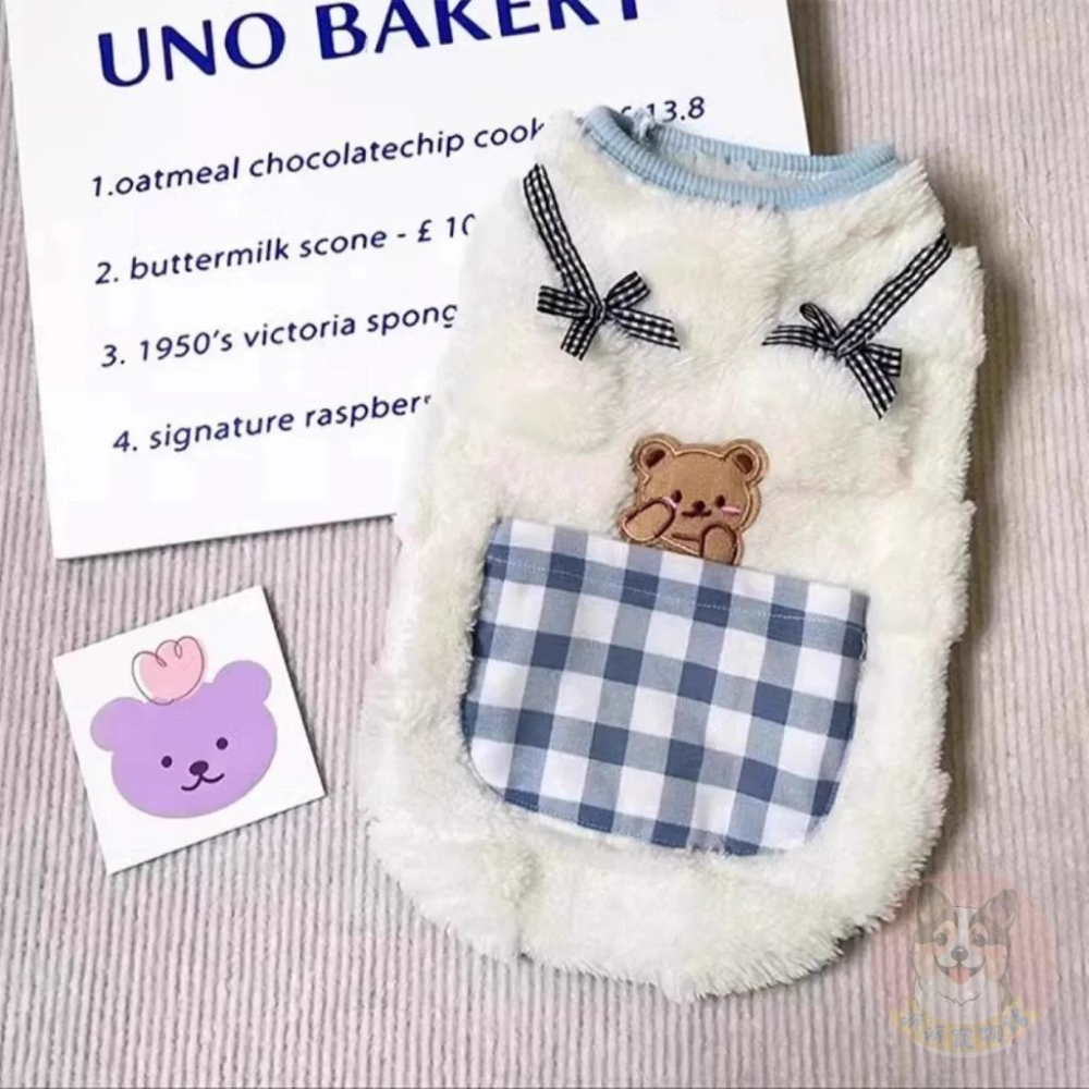 熊寶寶背心🐻❤️狗狗衣服 幼貓衣服 寵物衣服 幼犬衣服 小狗衣服 貓咪衣服 貴賓狗貓咪博美約克夏布偶貓背心保暖冬天衣服-細節圖3