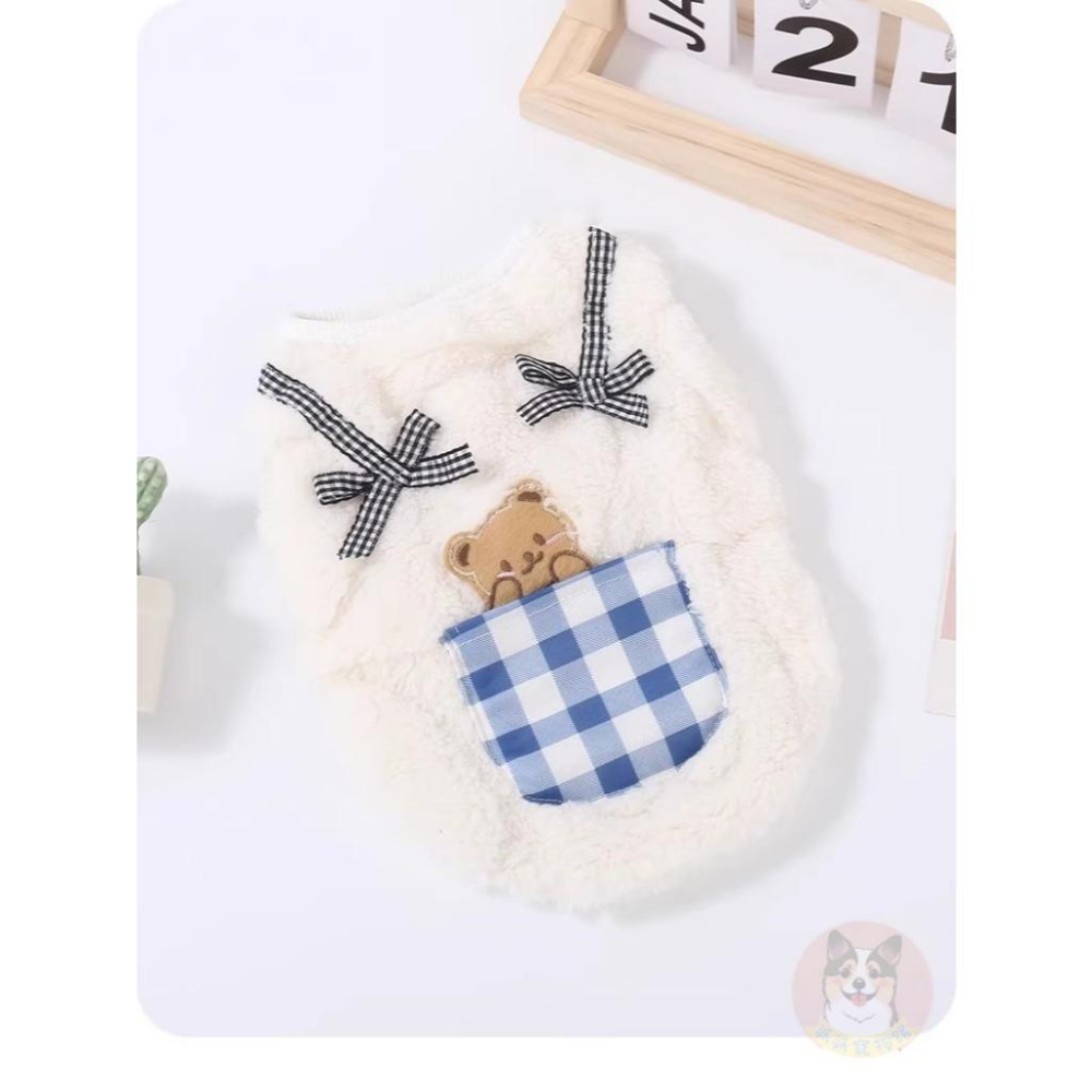 熊寶寶背心🐻❤️狗狗衣服 幼貓衣服 寵物衣服 幼犬衣服 小狗衣服 貓咪衣服 貴賓狗貓咪博美約克夏布偶貓背心保暖冬天衣服-細節圖6