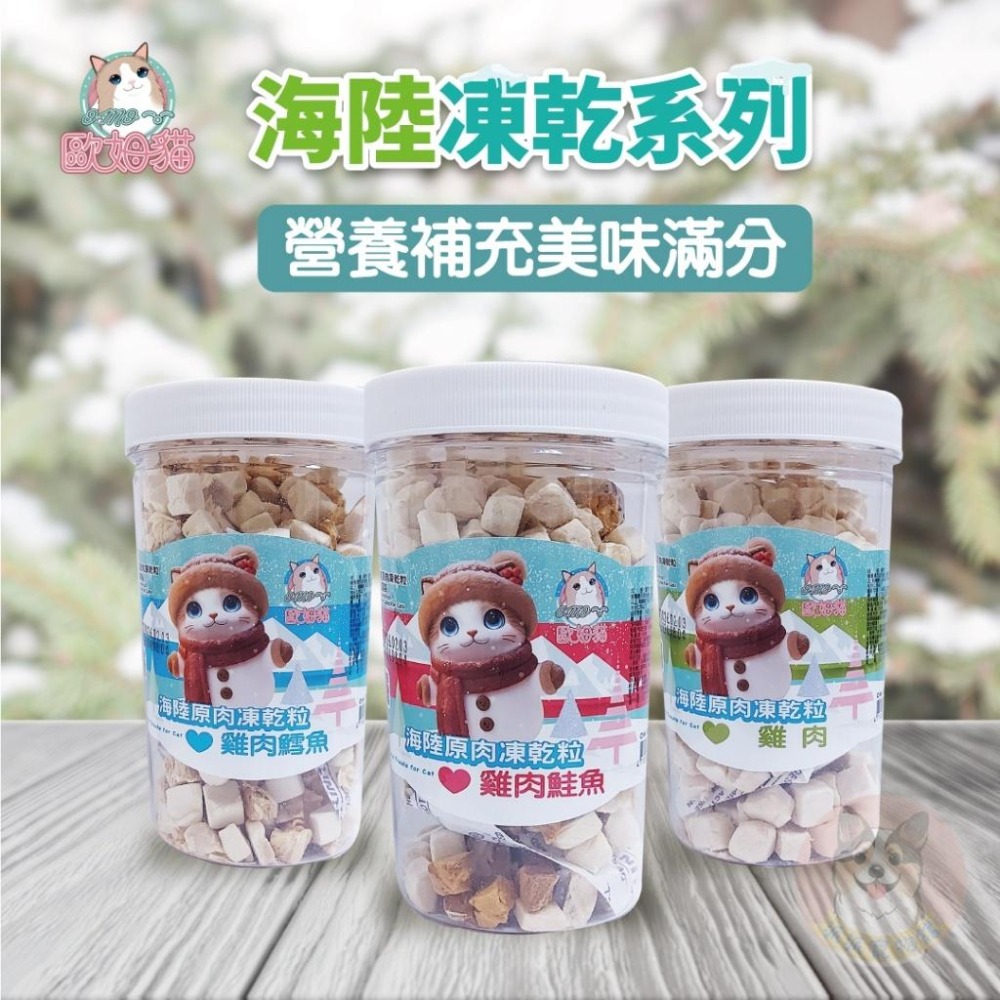歐姆貓海陸原肉凍乾粒⛄️ 貓咪凍乾 凍乾貓凍乾寵物凍乾貓零食貓咪零食原肉凍乾貓點心寵物零食凍乾零食雞肉凍乾凍干鮭魚凍乾-細節圖2