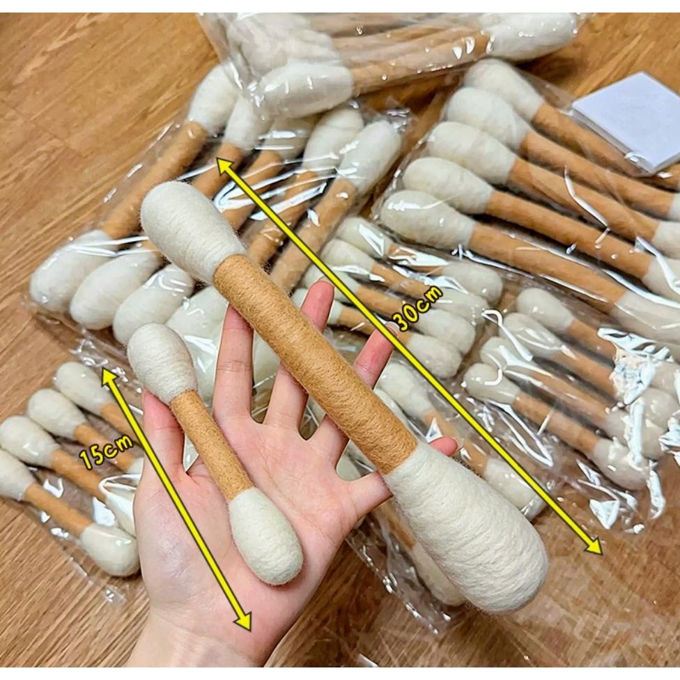 韓國爆紅🔥 棉花棒造型玩具😍 貓咪玩具 貓玩具 幼貓玩具 羊毛氈 貓咪棉花棒 棉花棒玩具 寵物玩具 貓的玩具 超大棉花棒-細節圖4