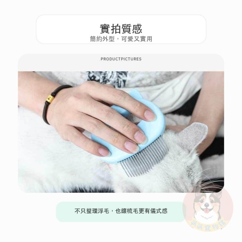 派派寵物館 貓咪貝殼梳 溫柔梳毛按摩 浮毛整理 圓潤梳齒 貓狗適用 貓咪梳子 貓梳子 寵物梳子 貓咪梳毛-細節圖5