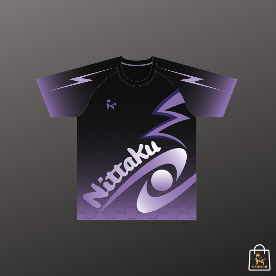 [預購]Nittaku(群華) x 犬犬桌球 聯名桌球服 (紫/金/藍)｜全台唯一通路-規格圖8