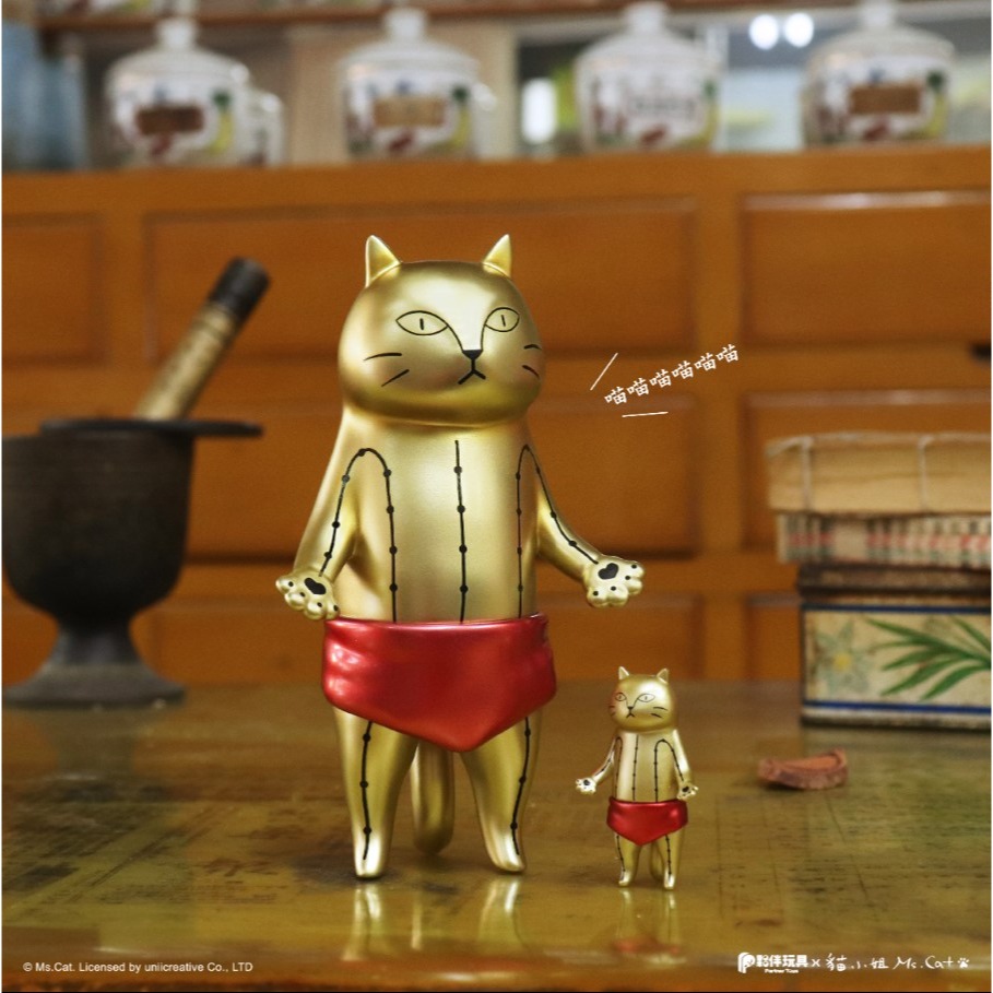 【艾頑玩具】『現貨』夥伴玩具 喵喵叫國術館 18銅貓 15cm 軟膠公仔-細節圖3