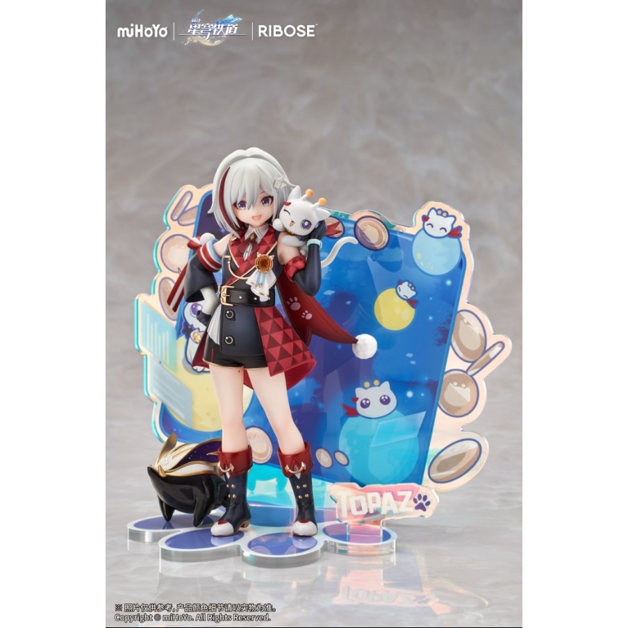 【艾頑玩具】『現貨 』RIBOSE 核糖文化 RISE UP+ 崩壞 星穹鐵道 小不點貓貓系列 托帕&賬賬 PVC-細節圖5
