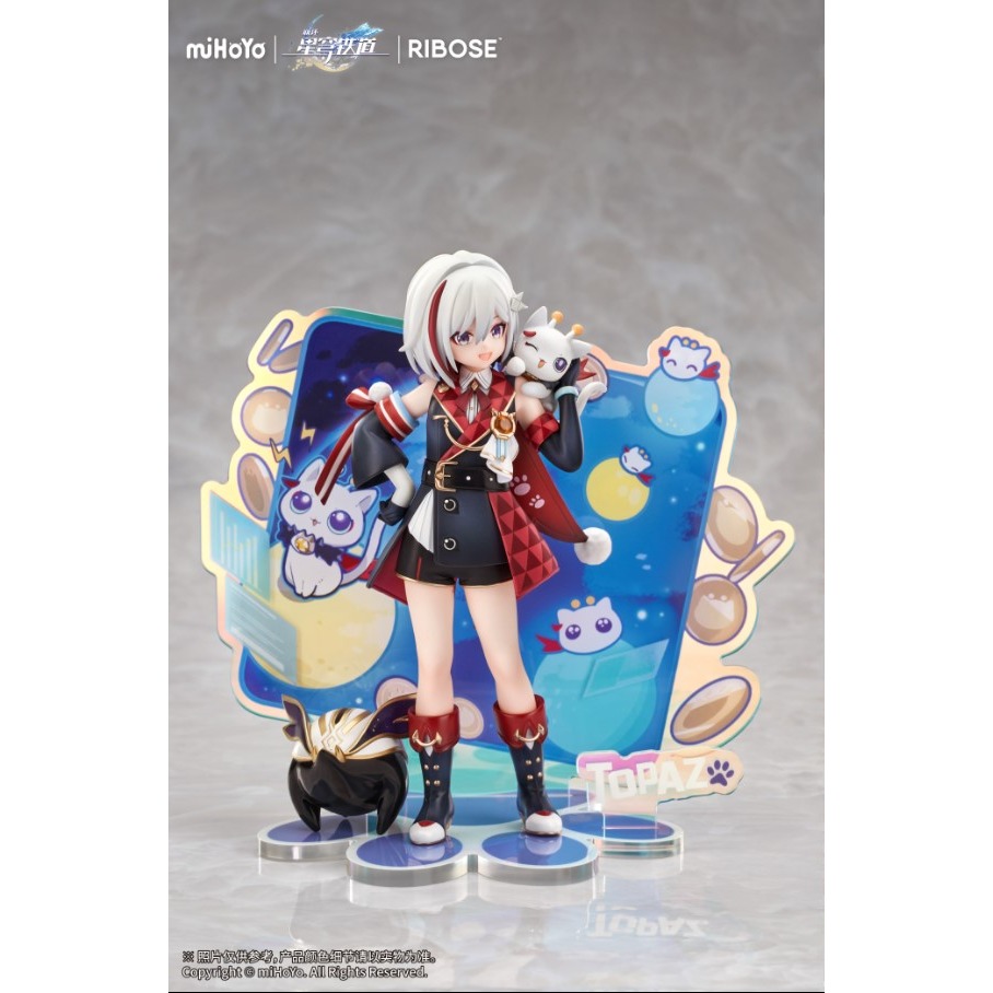 【艾頑玩具】『現貨 』RIBOSE 核糖文化 RISE UP+ 崩壞 星穹鐵道 小不點貓貓系列 托帕&賬賬 PVC-細節圖6