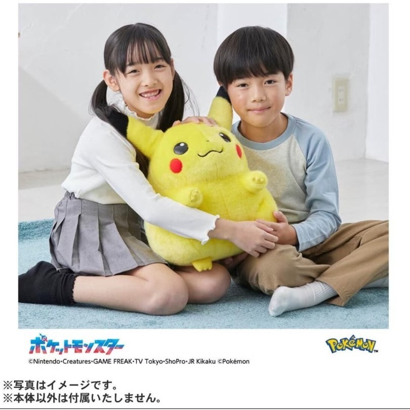 【艾頑玩具】『現貨』TAKARA TOMY 寶可夢 30週年紀念 回來吧 皮卡丘 1/1 絨毛娃娃玩偶 初代 胖皮卡丘-細節圖3