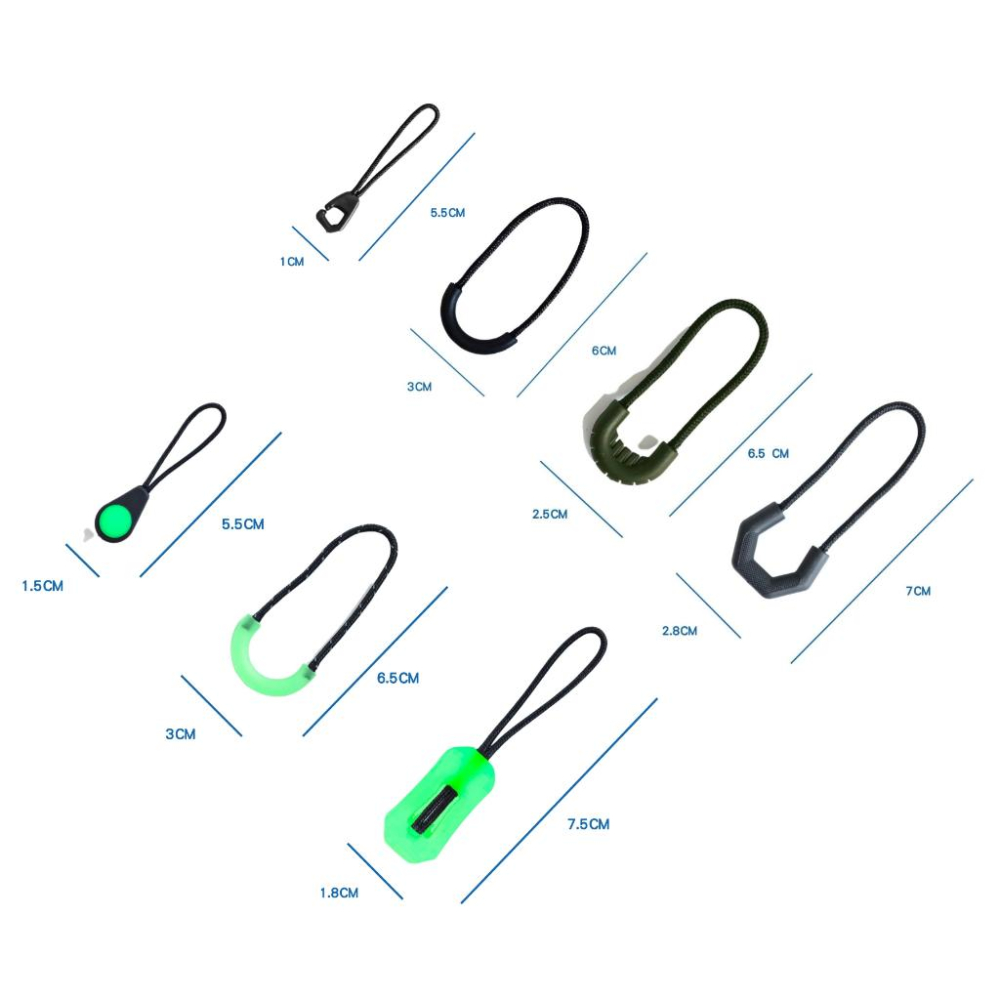 台灣現貨 夜光拉鍊尾繩 露營 背包/錢包/外套拉鍊繩 螢光尾繩 拉鏈頭拉繩 拉鍊尾繩 拉鏈拉繩 拉鏈繩 U型尾繩 拉鍊頭-細節圖9