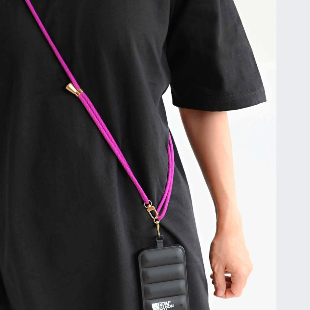 台灣現貨 女生 可調長度 6MM  多功能 手機掛繩 金色 肩帶 提高手機安全性 細繩 手機繩  手機背帶  手機吊繩-細節圖7