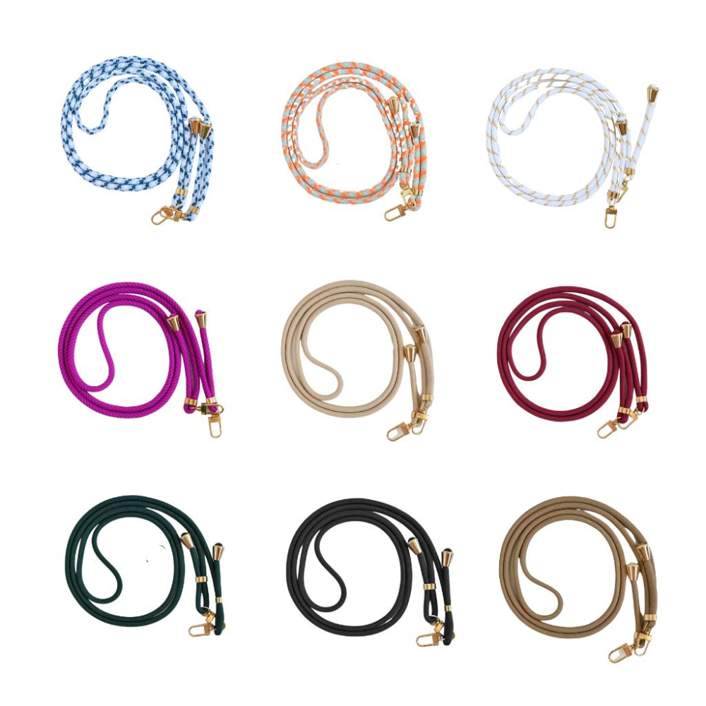 台灣現貨 女生 可調長度 6MM  多功能 手機掛繩 金色 肩帶 提高手機安全性 細繩 手機繩  手機背帶  手機吊繩-細節圖8