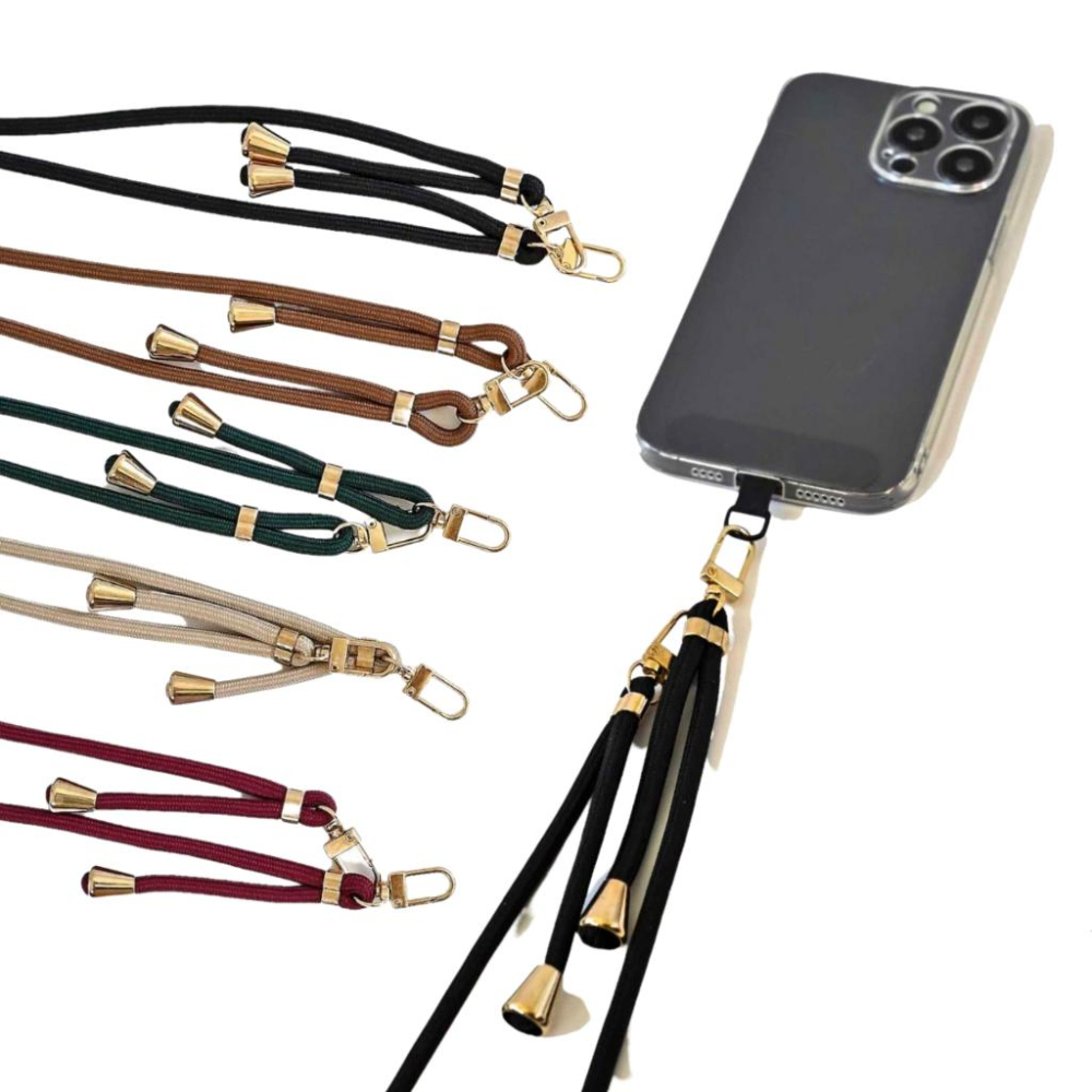 台灣現貨 女生 可調長度 6MM  多功能 手機掛繩 金色 肩帶 提高手機安全性 細繩 手機繩  手機背帶  手機吊繩-細節圖9