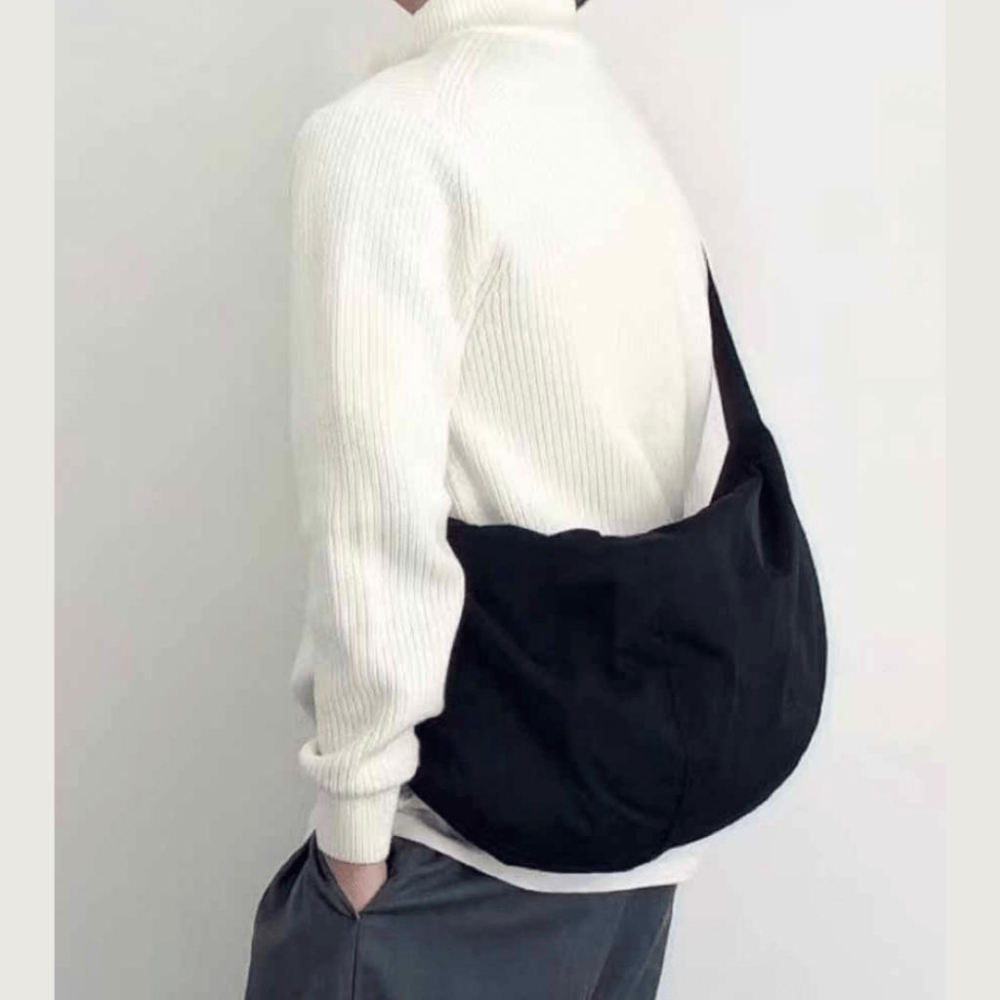 台灣公司貨 大容量 日系 水餃包 大包 斜垮  半月包  斜背包 側背包  餃子包 旅行包 出國  寬肩帶 機能 尼龍-細節圖4