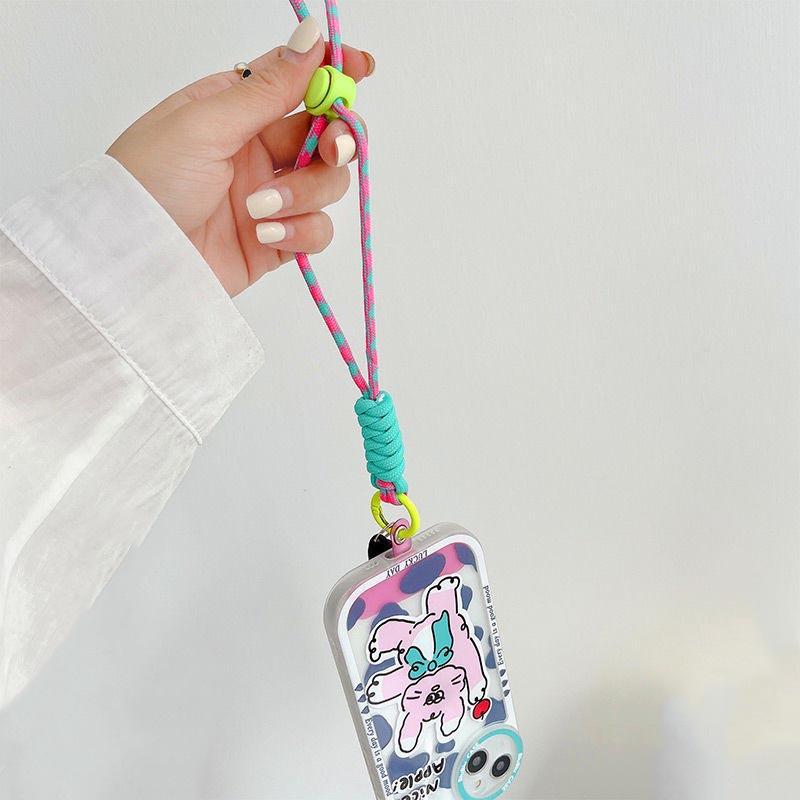 台灣現貨 9色 傘繩 彩色 手機腕繩 手機 短掛繩  PVC軟片 手機繩 手機背繩 手機吊繩 手機掛繩-細節圖3