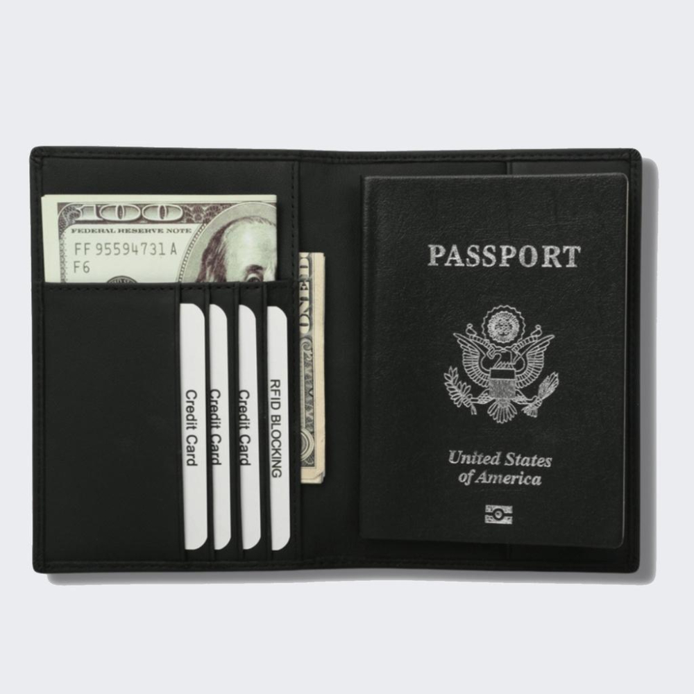 台灣現貨 RFID 牛皮護照夾 真皮 七夾層 護照包 日本 出國 髮絲紋 護照套-細節圖4