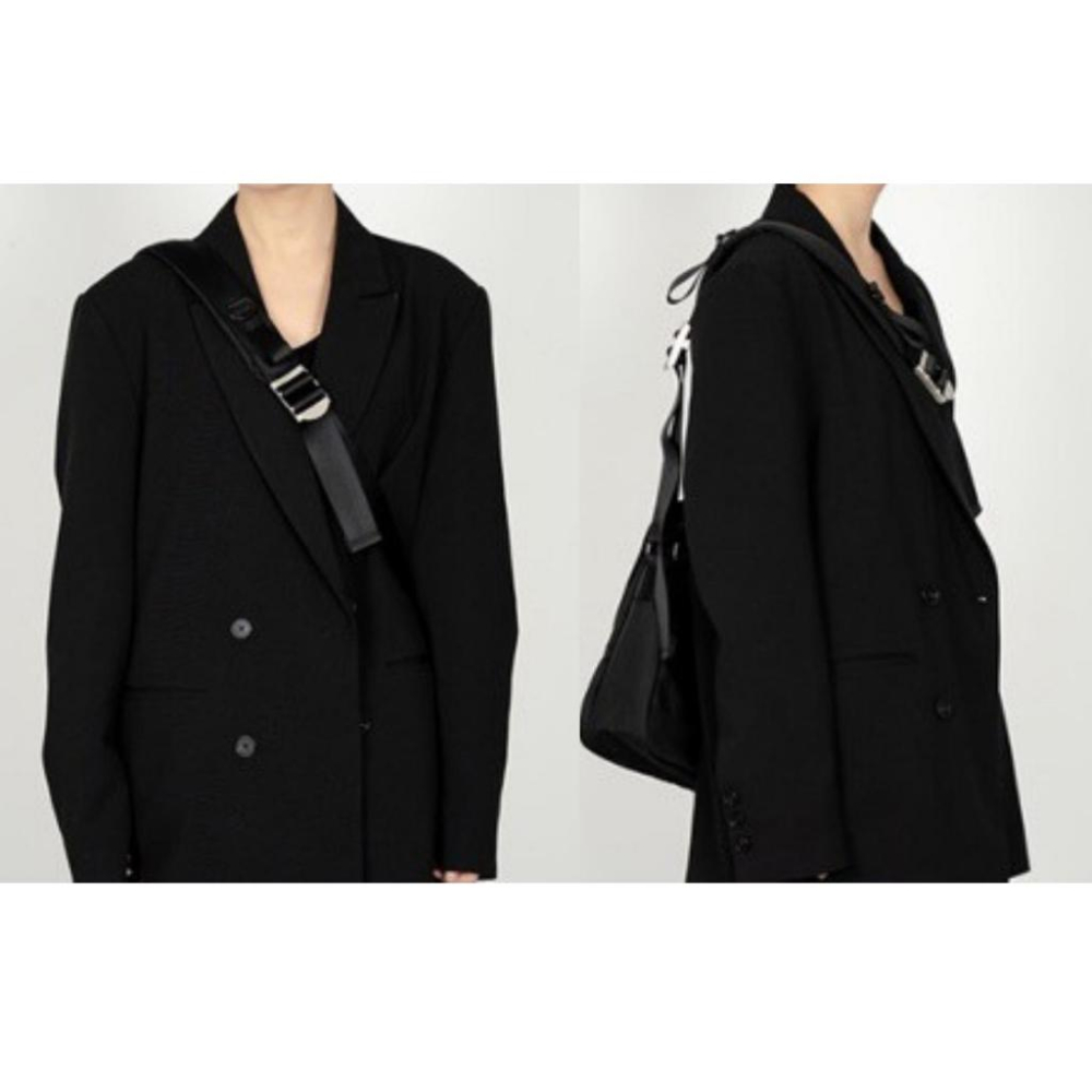 台灣現貨 大容量  韓國風格  斜背包  書包 郵差包 14吋電腦  白鐵扣 上班 業務  斜背  電腦包  減壓背帶-細節圖5