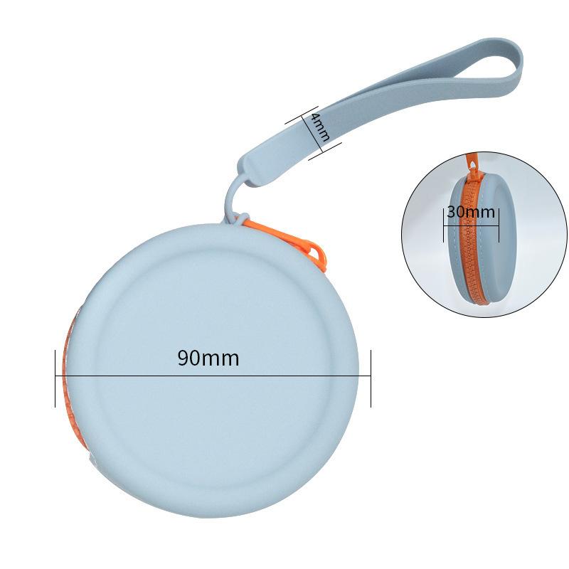 台灣現貨 戶外 橡膠 防潑水 圓包  小包 耳機包 收納包 零錢包 鑰匙包  塑鋼拉鍊  海邊 登山 水上-細節圖9