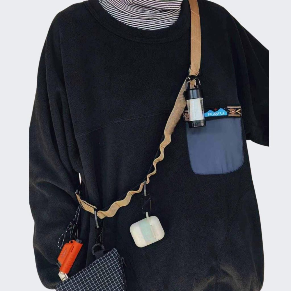 軍風 多功能 傘繩  手機掛繩  多掛勾  露營  手機繩 手機背繩 手機吊繩 手機背帶 手機掛繩 斜背-細節圖3