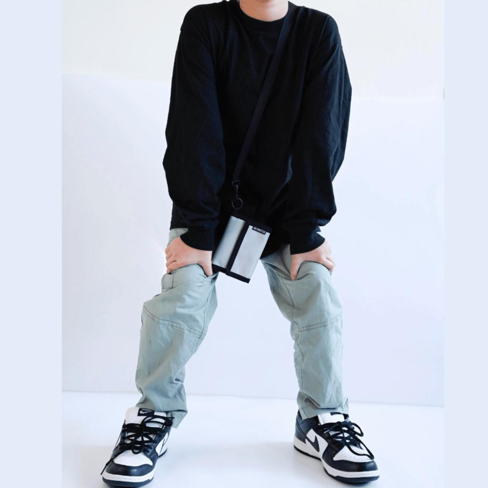 2023 台灣現貨 四卡 斜背  魔鬼氈  三折零錢包  掛包 證件夾  兒童錢包   腰包 副包  貼布 防潑水-細節圖7