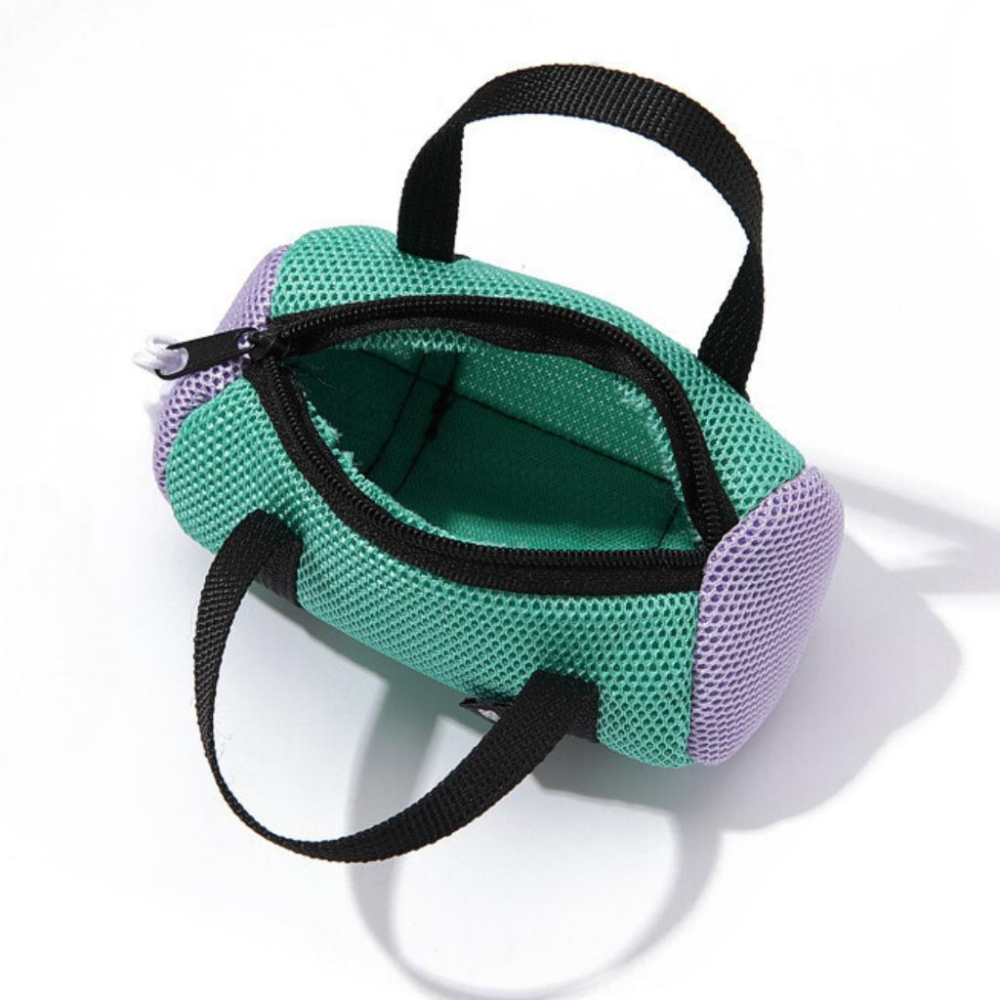 台灣公司貨 撞色 網眼 圓筒包 小包 超小包 收納袋 鑰匙包  耳機包  AirPods 充電線 零錢包 掛包-細節圖6