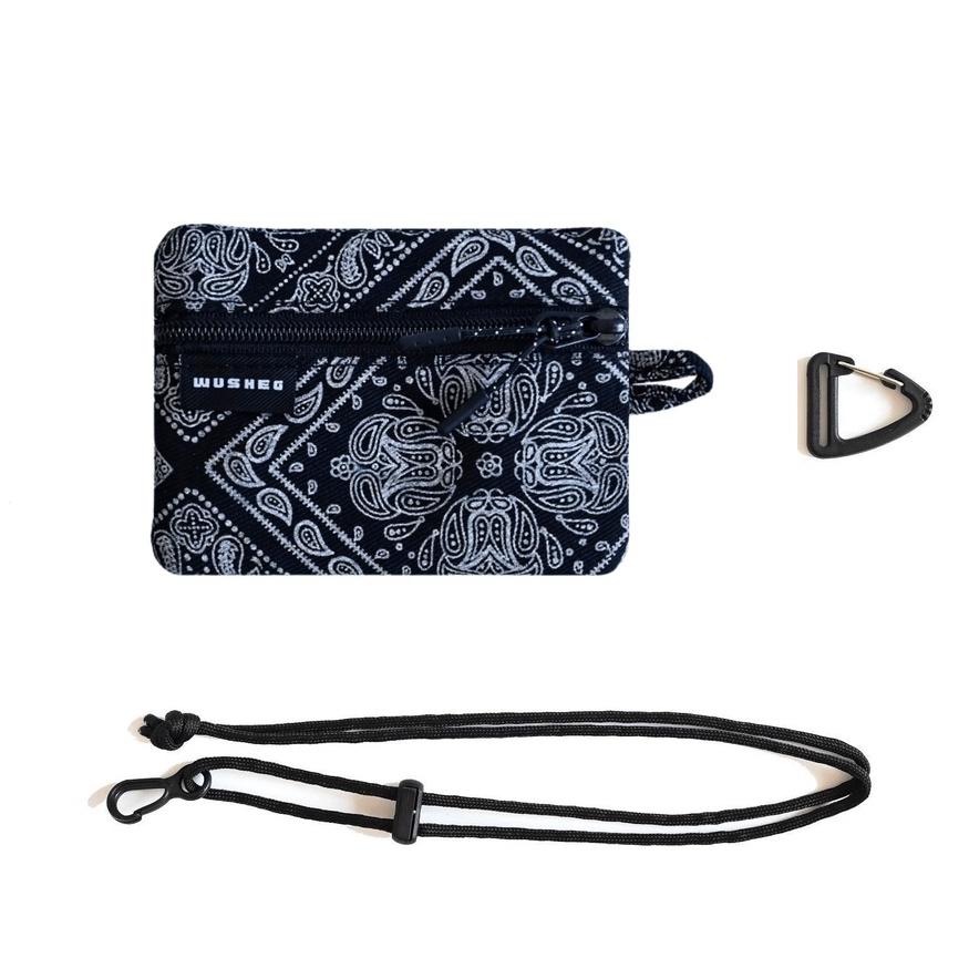 WuSheg Paisley 變形蟲花紋 斜紋布 零錢包 小包 防潑水 日風 掛包 掛繩包  YKK 腰果花-細節圖6