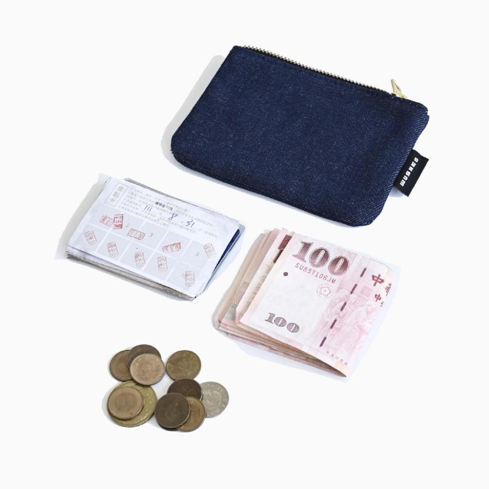 WuSheg TYPE 7 黃銅 YKK  復古80s 經典  零錢包 丹寧 重磅 14oz 牛仔 原色-細節圖6