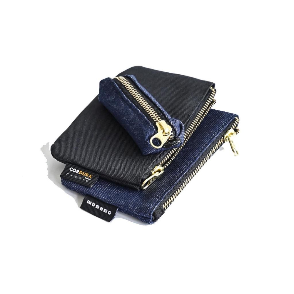 WuSheg TYPE 7 黃銅 YKK  復古80s 經典  零錢包 丹寧 重磅 14oz 牛仔 原色-細節圖8