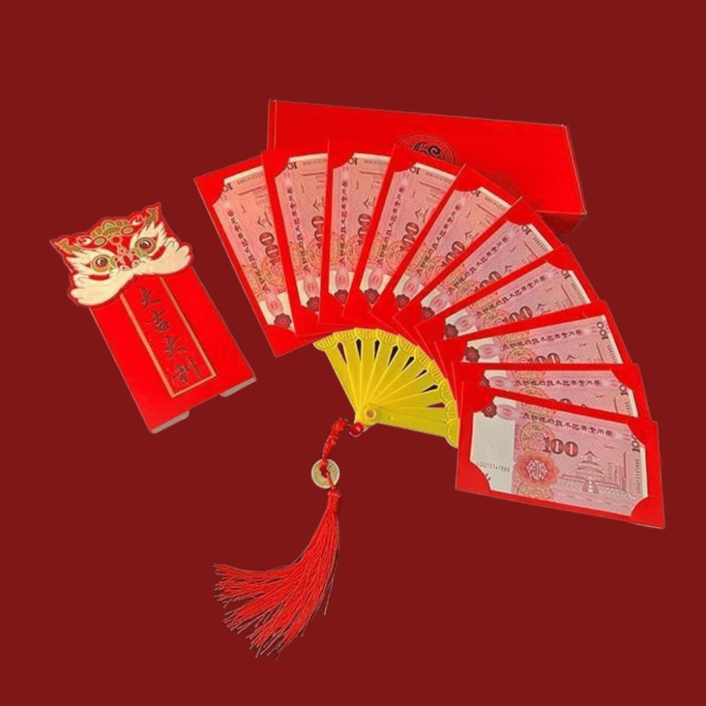春節 創意 扇子紅包  折疊 新年 紅包  壓歲錢  抖音 小紅書-細節圖9