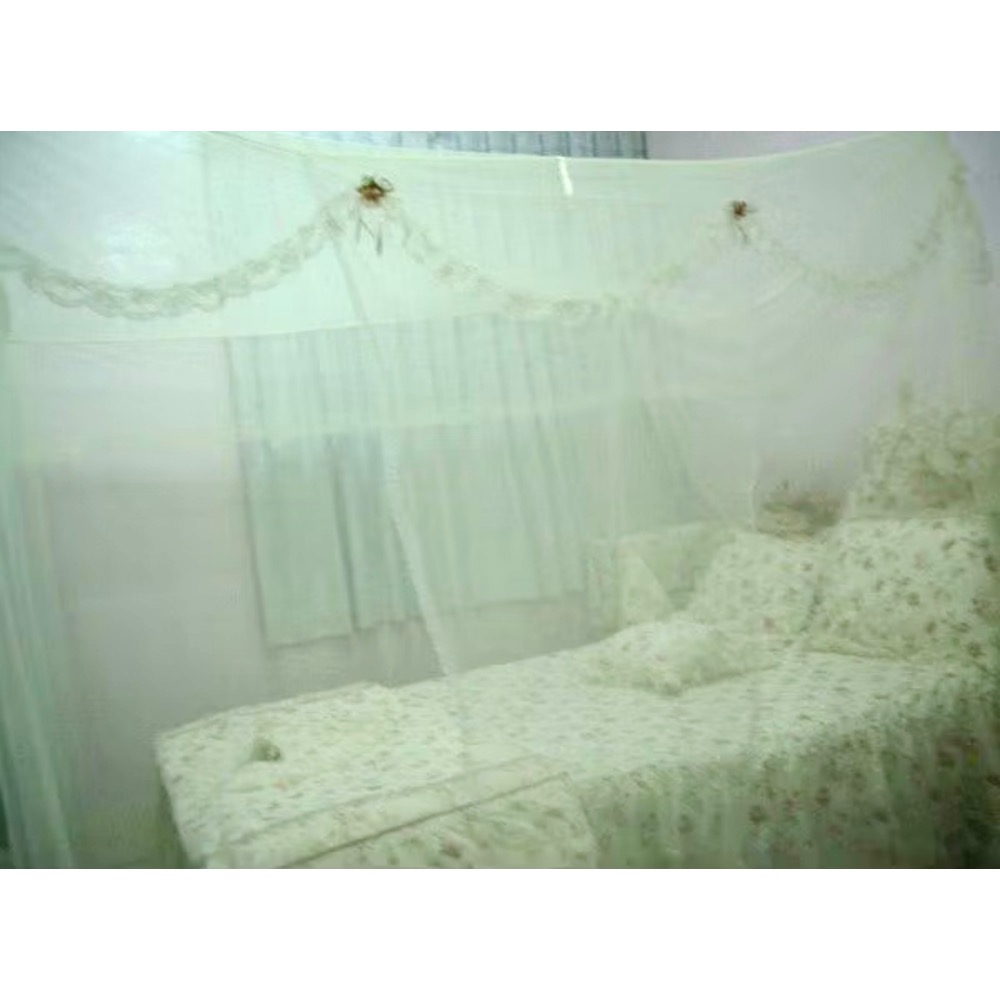 獨家版型｜蕾絲睡公主風四角蚊帳｜柔軟透氣・雙人單人可選-細節圖2