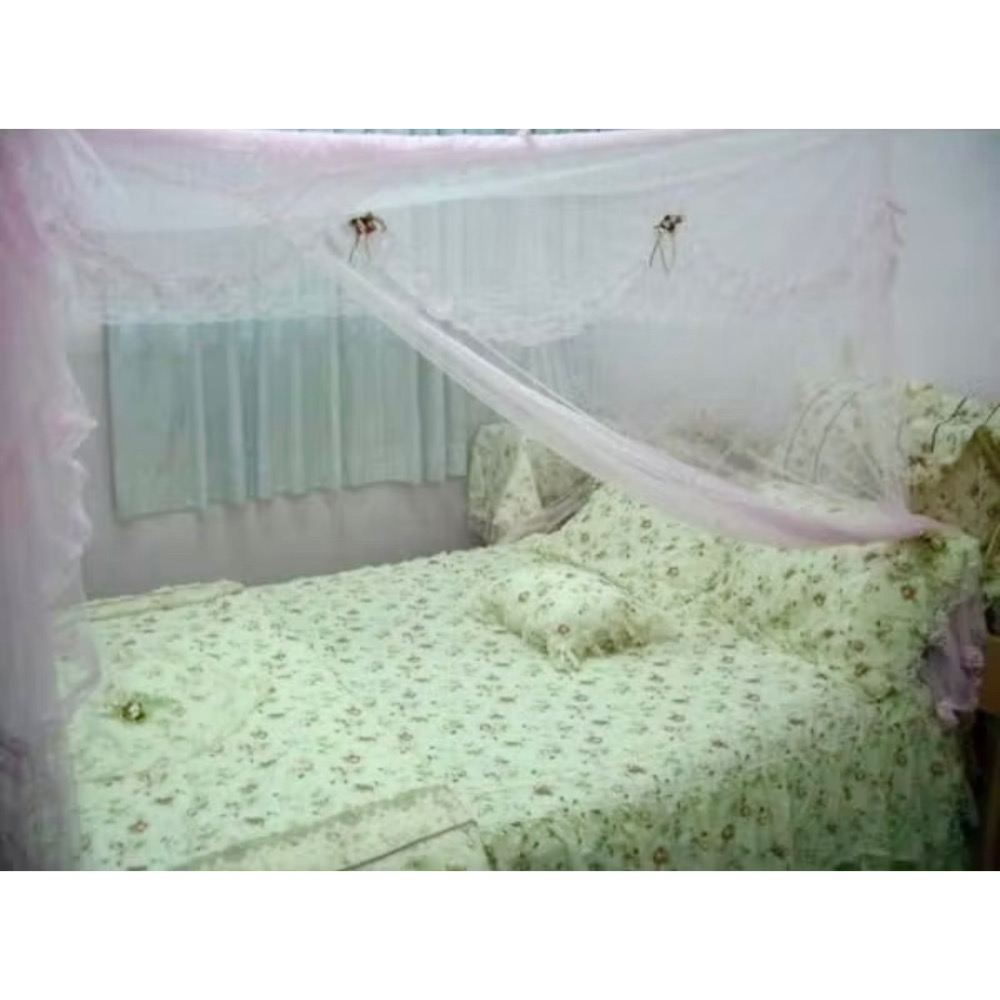 獨家版型｜蕾絲睡公主風四角蚊帳｜柔軟透氣・雙人單人可選-細節圖4