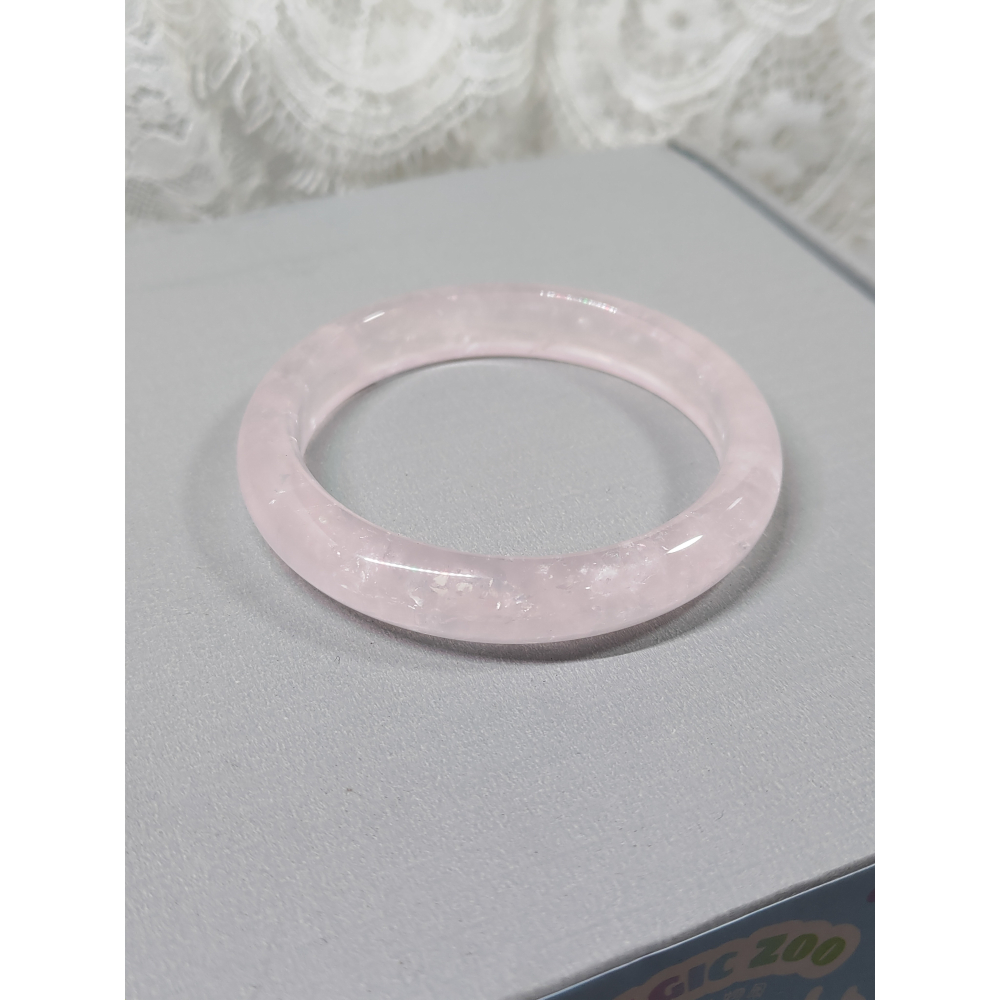 莫桑粉水晶手鐲 爆閃莫桑粉水晶 粉水晶手鐲-細節圖2