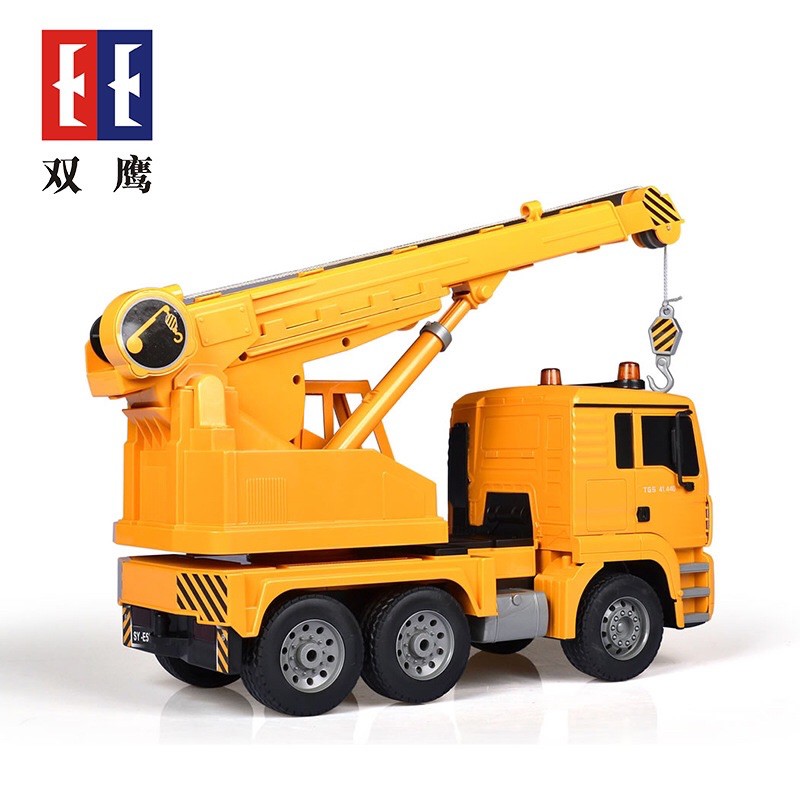 雙鷹 遙控車 遙控吊車 工程車 起重車 大吊車 雙電 搭配 砂石車 挖土機  拖板車 混凝土車 更好玩-細節圖5