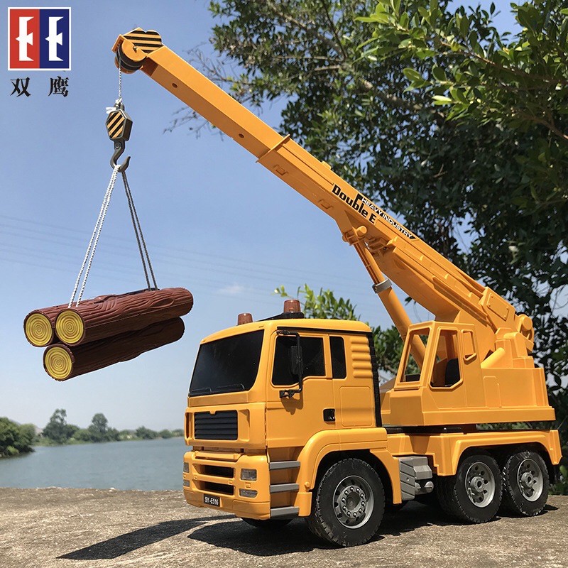 雙鷹 遙控車 遙控吊車 工程車 起重車 大吊車 雙電 搭配 砂石車 挖土機  拖板車 混凝土車 更好玩-細節圖8