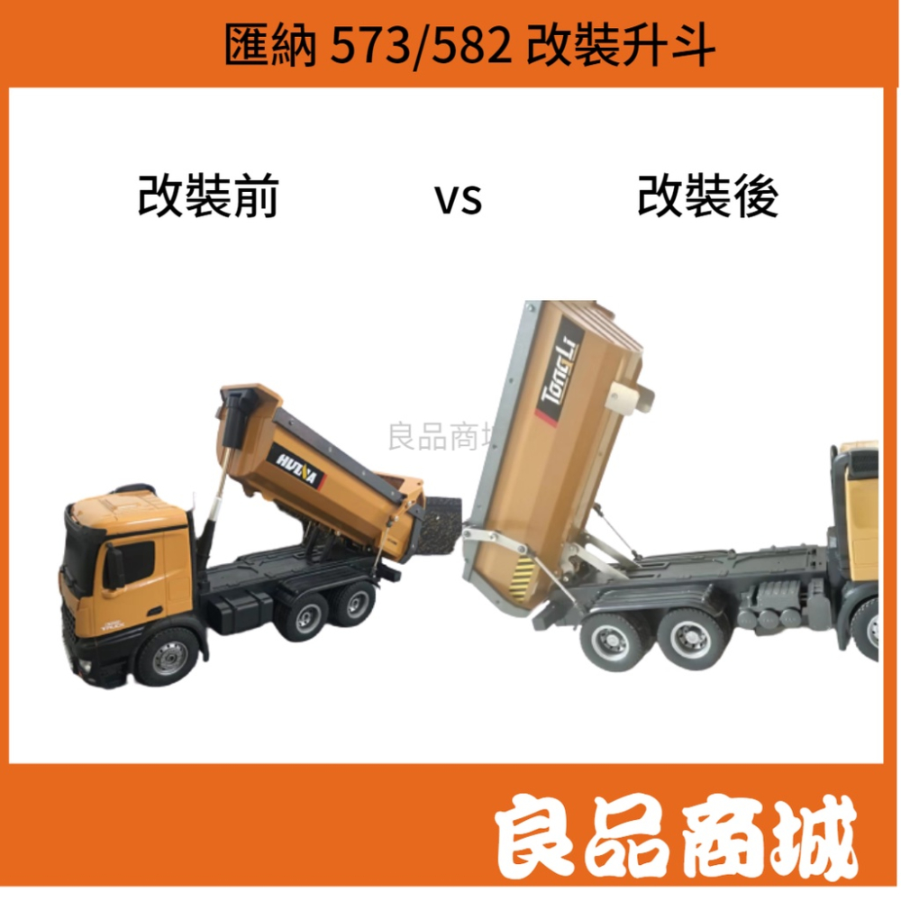 遙控 砂石車 貨車 匯納 573 合金 砂石車 後車斗 角度改裝 零件 不鏽鋼材質 良品商城-細節圖3