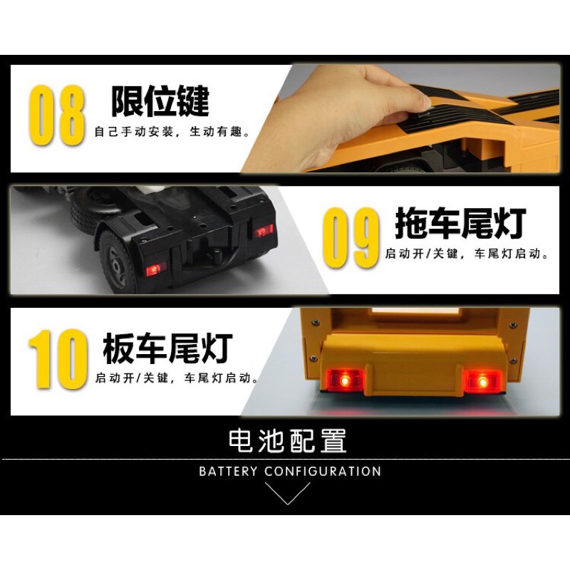 【現貨】遙控車 雙鷹 562 遙控 拖板車 板車 聯結車 授權 工程車 遙控拖車 拖 挖土機 兒童玩具 1562良品商城-細節圖7