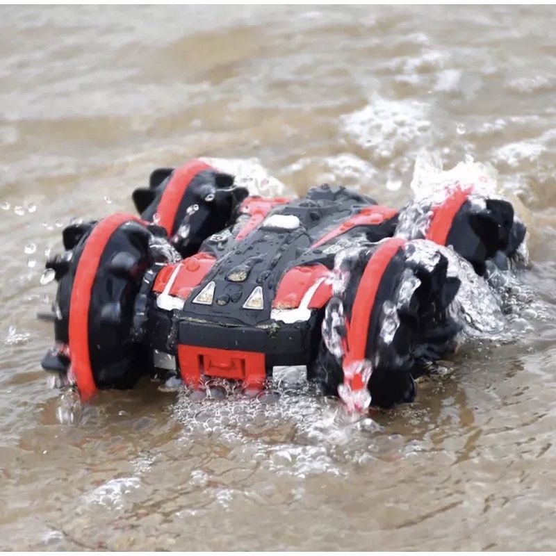 【推薦】遙控車 防水 遙控玩具 水陸兩棲車 越野車 攀爬車 特技交換禮物 四驅車 生日禮物 男孩禮物 玩水 海邊-細節圖9