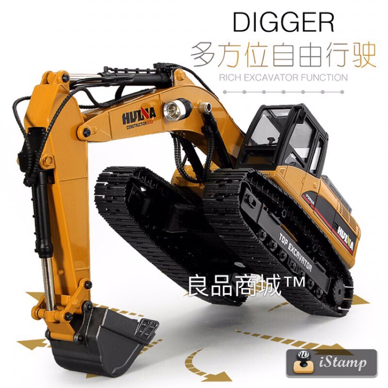 【台灣出貨】遙控車 遙控玩具 匯納 580 遙控 合金挖土機 遙控怪手 山貓 砂石車 593 1580  bruder-細節圖4