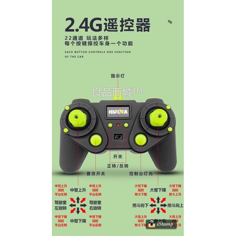 【現貨】玩具 遙控車 遙控 挖土機 怪手 匯納 593 1593 合金 遙控 工程車 匯那 592 升級螺杆 類 580-細節圖6