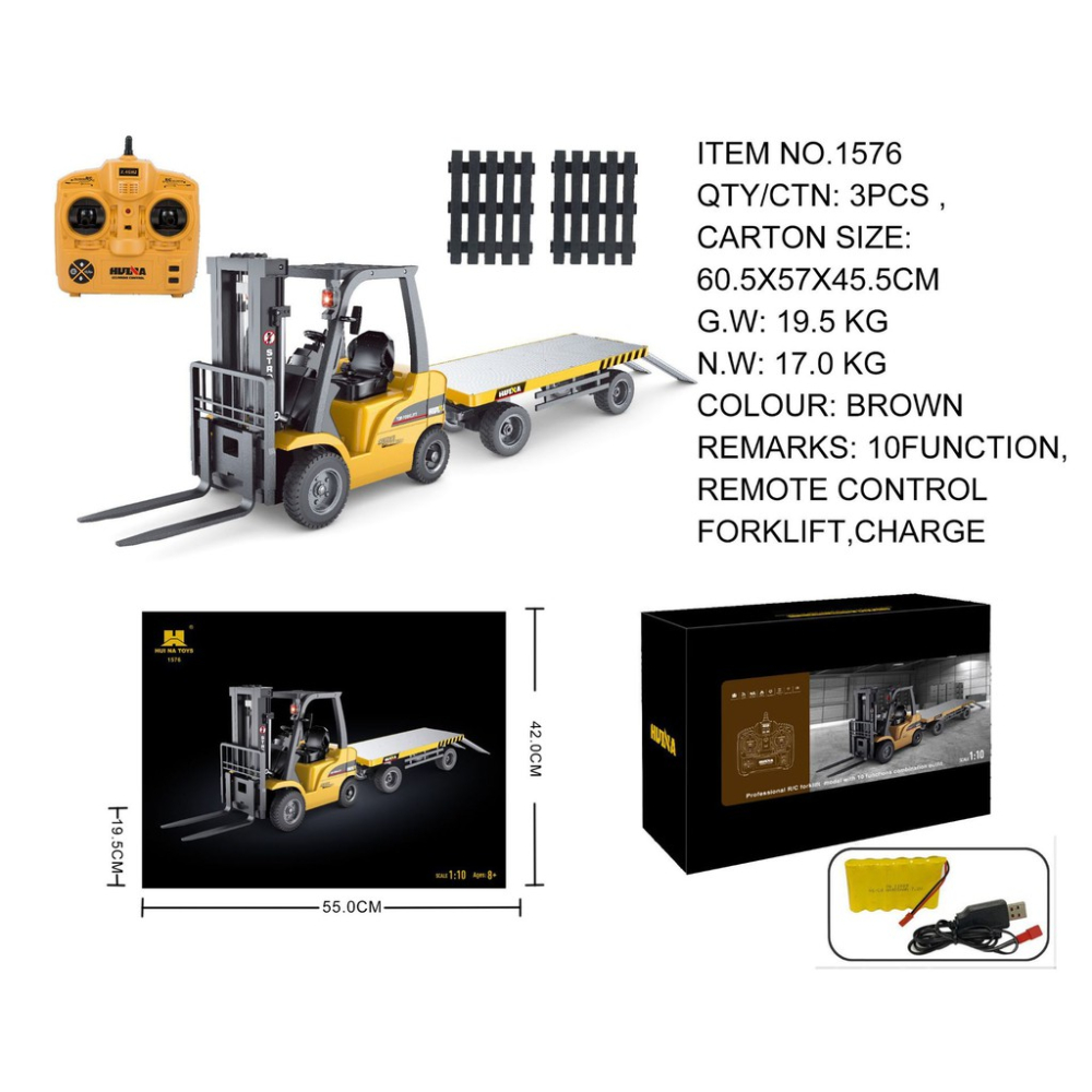 遙控堆高機 577 576 匯那 匯納 合金 金屬 遙控叉車 豬哥機 挖土機 怪手 遙控工程車 遙控車 生日禮物男孩禮物-細節圖8