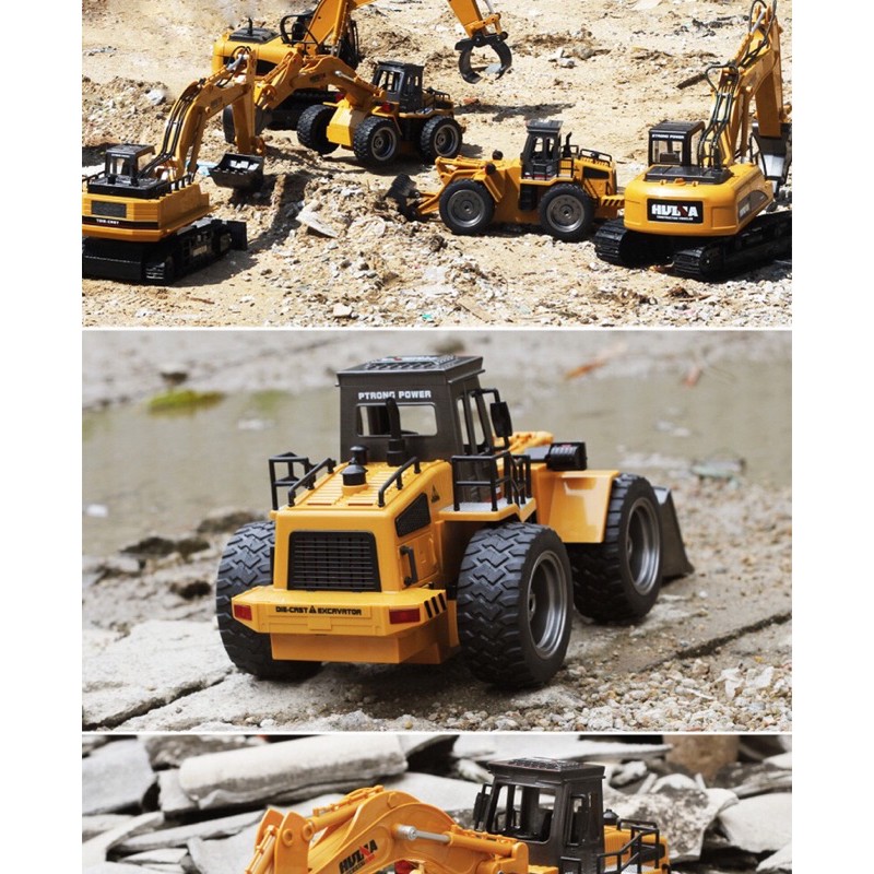 匯納 匯那 520 1520 遙控車 山貓 1/18 6動 6通道 合金 推土機 金屬 挖土機 怪手 推土 工程車 遙控-細節圖6